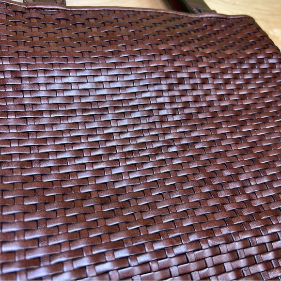 TALBOTS Whisky Braided Woven Shoulder Purse VINTAGE - Picture 4 of 11